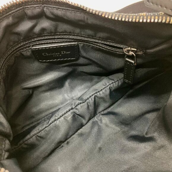 CHRISTIAN DIOR Trotter Saddle bag Crossbody Shoulder Bag Canvas Gray x Black - Picture 11 of 13